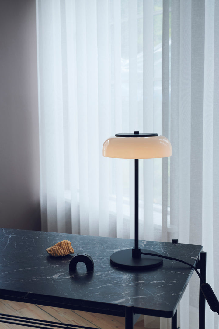 Blossi Table Lamp - Nuura - Table + Task - Black/Opal White - HORNE