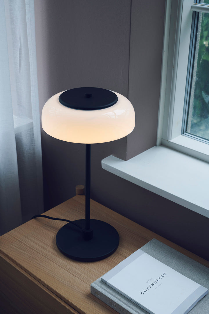 Blossi Table Lamp - Nuura - Table + Task - Black/Opal White - HORNE