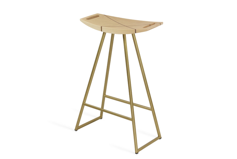 Roberts Counter Stool - Tronk - Stools + Benches + Ottomans - Walnut - Green - HORNE