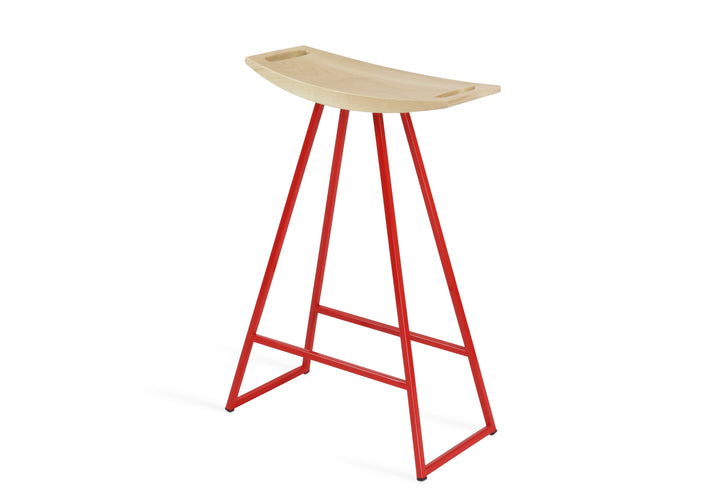 Roberts Counter Stool - Tronk - Stools + Benches + Ottomans - Maple - Red - HORNE