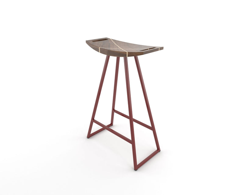 Roberts Counter Stool - Tronk - Stools + Benches + Ottomans - Walnut - Green - HORNE