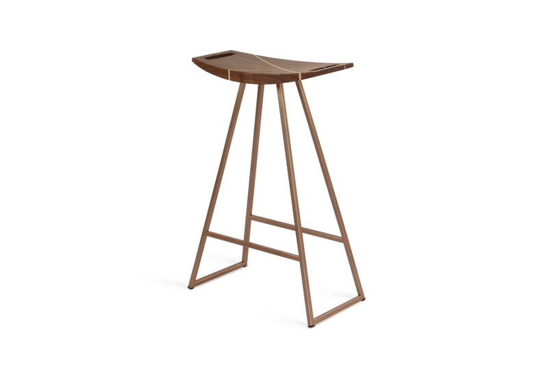 Roberts Counter Stool - Tronk - Stools + Benches + Ottomans - Walnut - Green - HORNE