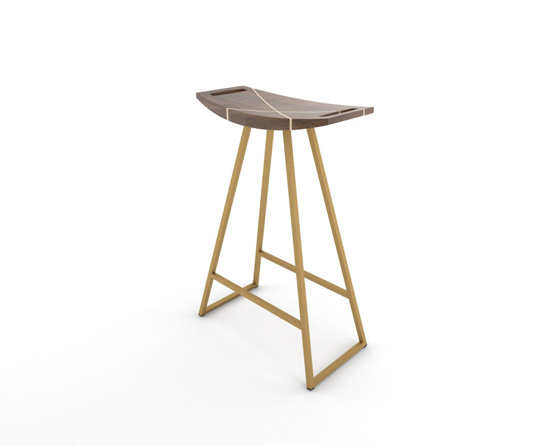 Roberts Counter Stool - Tronk - Stools + Benches + Ottomans - Walnut - Green - HORNE