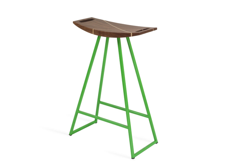 Roberts Counter Stool - Tronk - Stools + Benches + Ottomans - Walnut - Green - HORNE