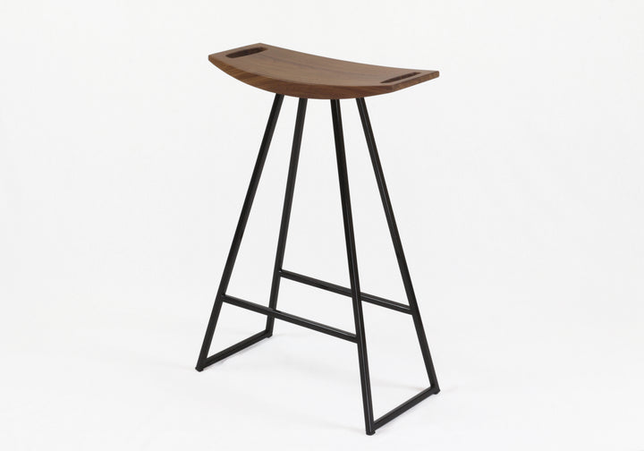 Roberts Counter Stool - Tronk - Stools + Benches + Ottomans - Walnut - Black - HORNE