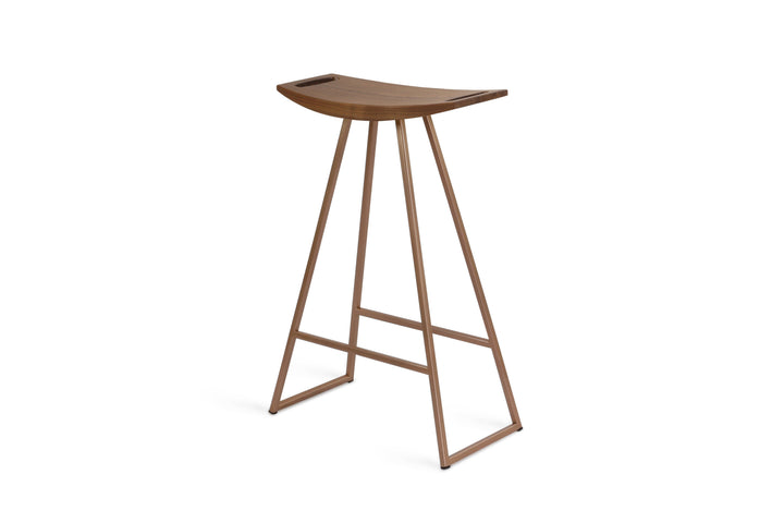 Roberts Counter Stool - Tronk - Stools + Benches + Ottomans - Walnut - Rose Copper - HORNE