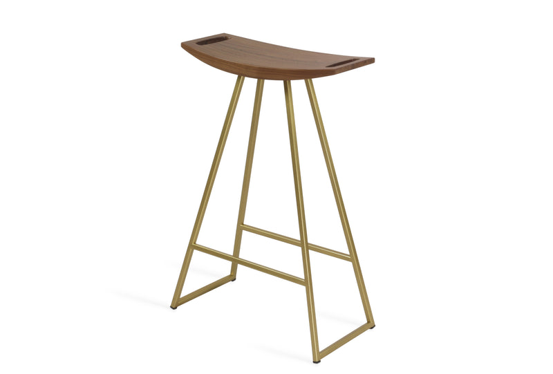 Roberts Counter Stool - Tronk - Stools + Benches + Ottomans - Walnut - Green - HORNE