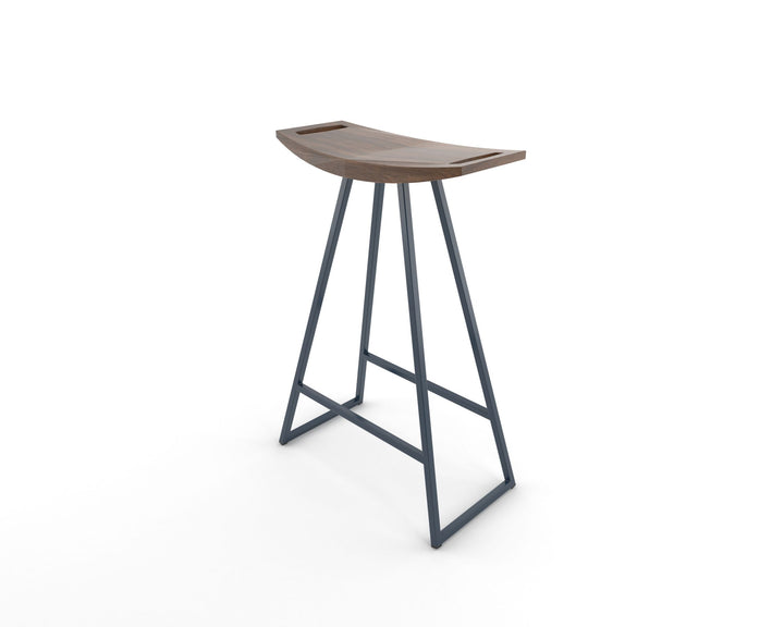 Roberts Counter Stool - Tronk - Stools + Benches + Ottomans - Walnut - Navy - HORNE