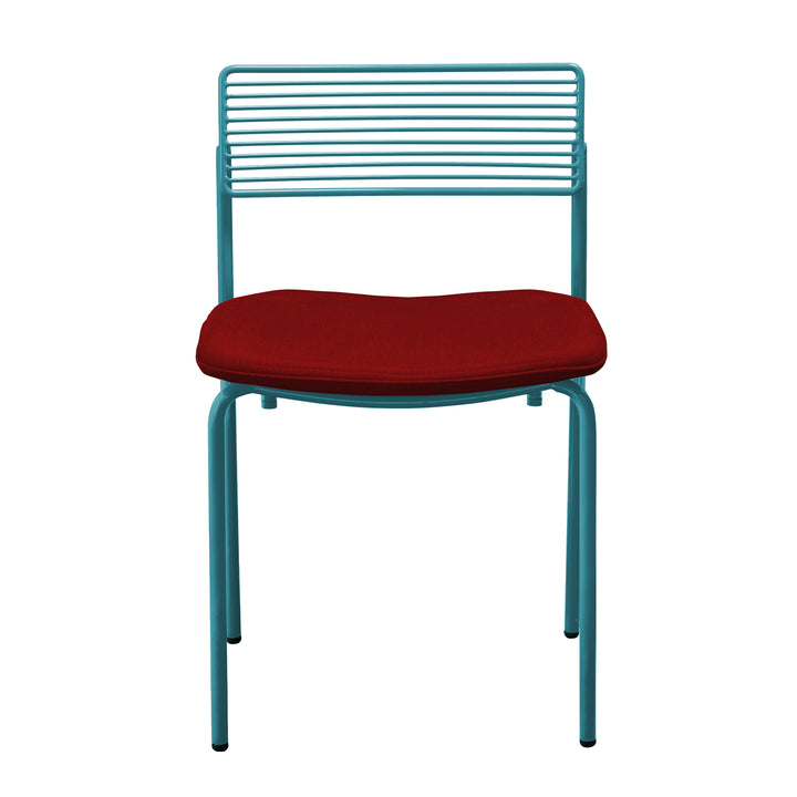 The Rachel Chair - Set of 2 - Bend Goods - Chairs - Peacock Blue - Add Burgundy Seat Pad - HORNE