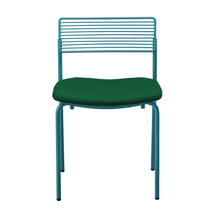 The Rachel Chair - Set of 2 - Bend Goods - Chairs - Peacock Blue - Add Forest Green Seat Pad - HORNE