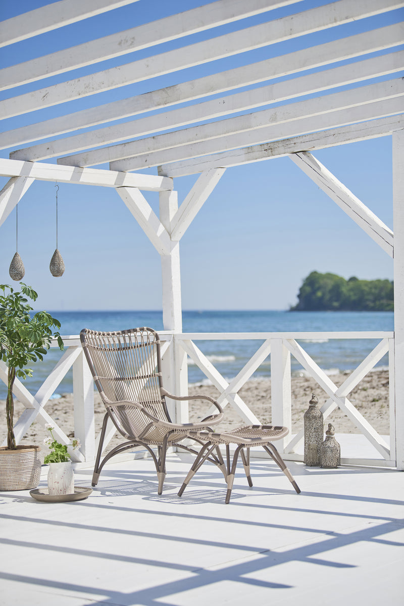 Monet Foot Stool - Exterior - Sika Design - Outdoor Furniture - Dove White - HORNE