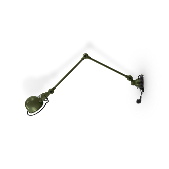 Signal 2 - Arm Wall Sconce - SI331CS - Plug & Cord - Jielde - Wall Sconces - Glossy - Olive Green - RAL6003 - HORNE