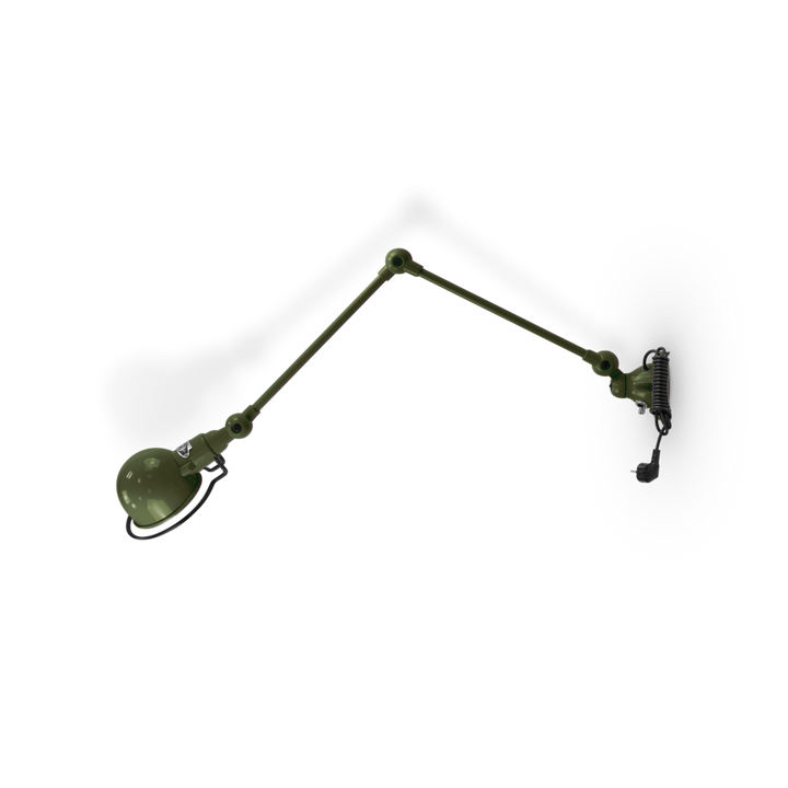 Signal 2 - Arm Wall Sconce - SI331CS - Plug & Cord - Jielde - Wall Sconces - Glossy - Olive Green - RAL6003 - HORNE