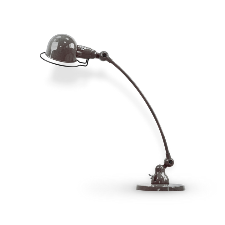 Signal Curved Arm Desk Lamp - SIC400 - Jielde - Table + Task - Matte - Brushed Steel - HORNE