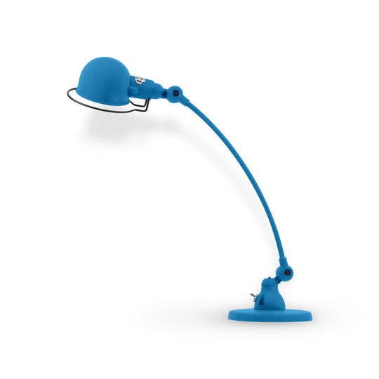 Signal Curved Arm Desk Lamp - SIC400 - Jielde - Table + Task - Matte - Blue - RAL5012 - HORNE