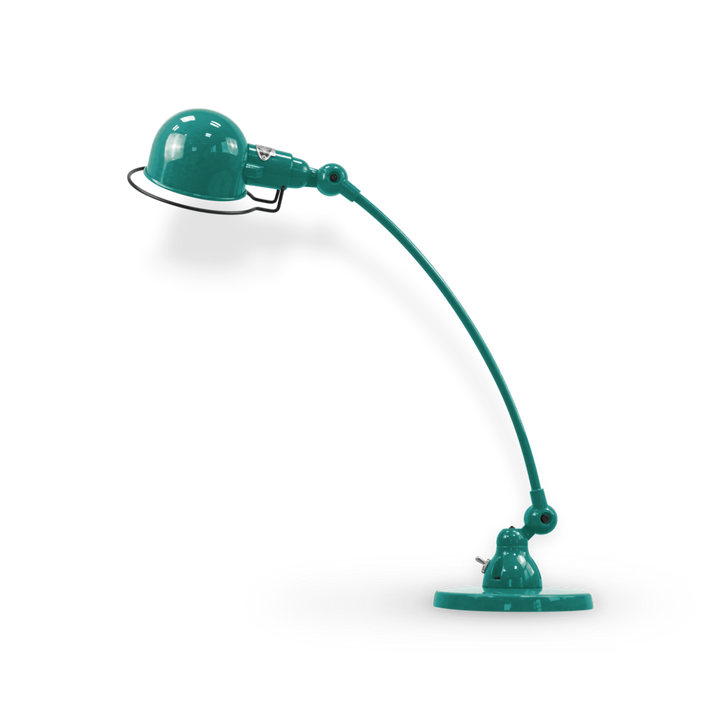 Signal Curved Arm Desk Lamp - SIC400 - Jielde - Table + Task - Glossy - Water Blue - RAL5021 - HORNE