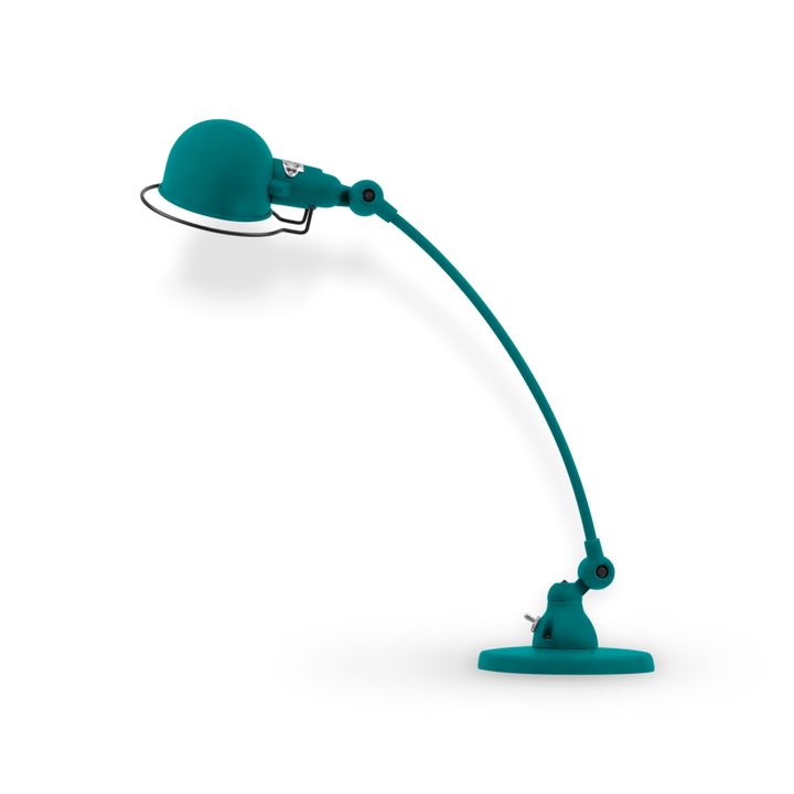 Signal Curved Arm Desk Lamp - SIC400 - Jielde - Table + Task - Matte - Water Blue - RAL5021 - HORNE