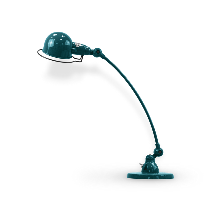 Signal Curved Arm Desk Lamp - SIC400 - Jielde - Table + Task - Glossy - Ocean Blue - RAL5020 - HORNE