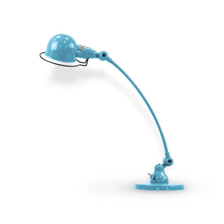 Signal Curved Arm Desk Lamp - SIC400 - Jielde - Table + Task - Glossy - Pastel Blue - RAL5024 - HORNE