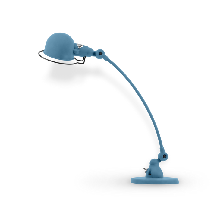 Signal Curved Arm Desk Lamp - SIC400 - Jielde - Table + Task - Matte - Pastel Blue - RAL5024 - HORNE