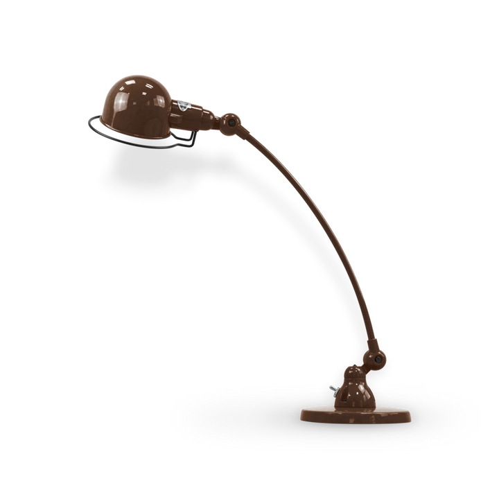 Signal Curved Arm Desk Lamp - SIC400 - Jielde - Table + Task - Glossy - Chocolate - RAL8017 - HORNE