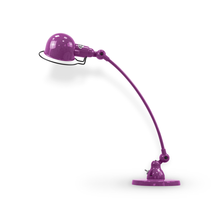 Signal Curved Arm Desk Lamp - SIC400 - Jielde - Table + Task - Glossy - Fuschia - RAL4008 - HORNE