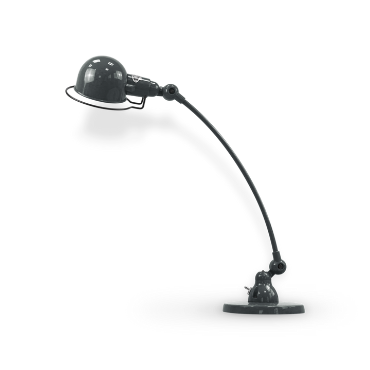 Signal Curved Arm Desk Lamp - SIC400 - Jielde - Table + Task - Glossy - Granite Grey - RAL7026 - HORNE