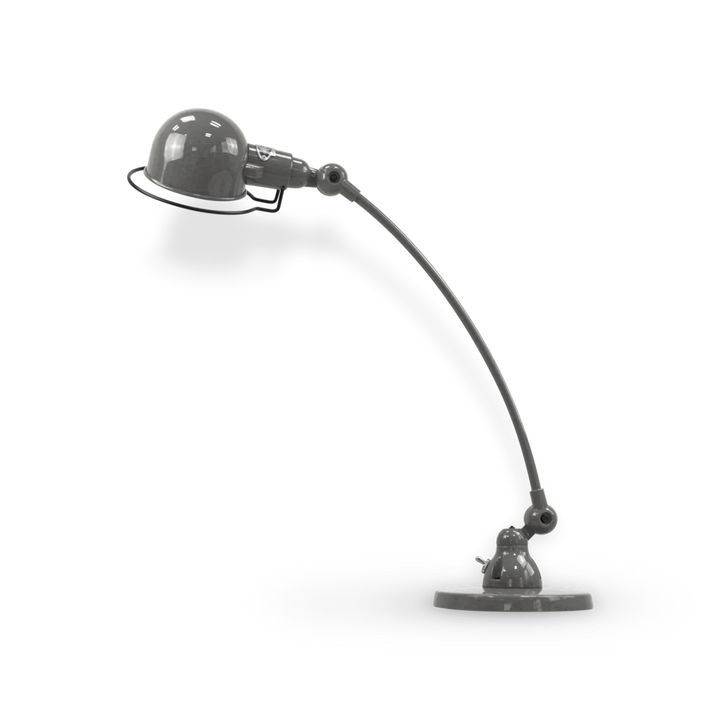 Signal Curved Arm Desk Lamp - SIC400 - Jielde - Table + Task - Glossy - Mouse Grey - RAL7005 - HORNE