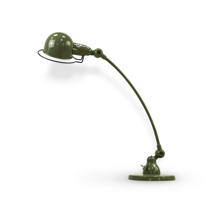 Signal Curved Arm Desk Lamp - SIC400 - Jielde - Table + Task - Glossy - Olive Green - RAL6003 - HORNE