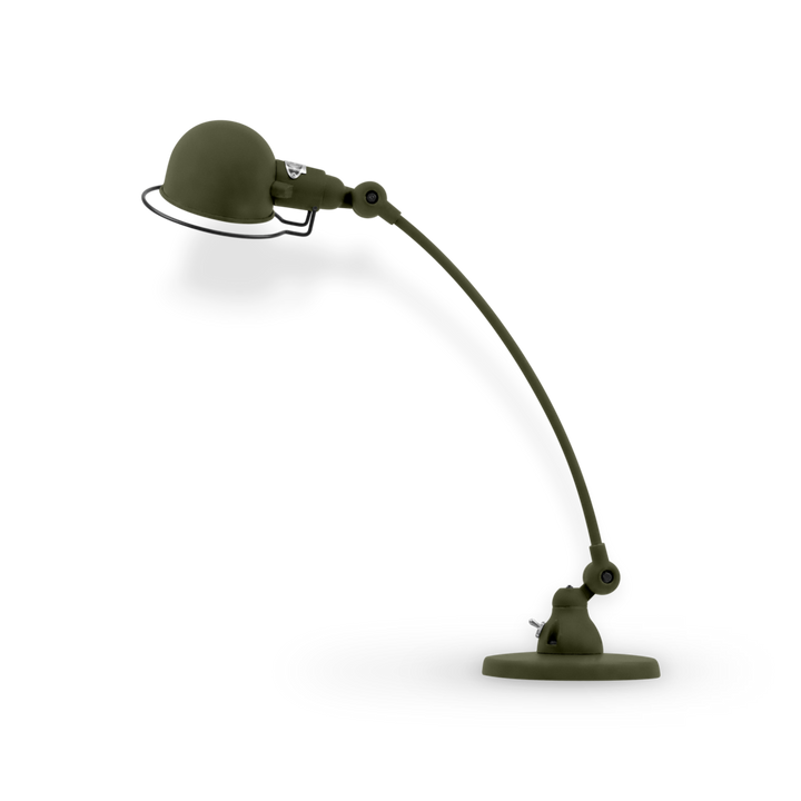 Signal Curved Arm Desk Lamp - SIC400 - Jielde - Table + Task - Matte - Olive Green - RAL6003 - HORNE