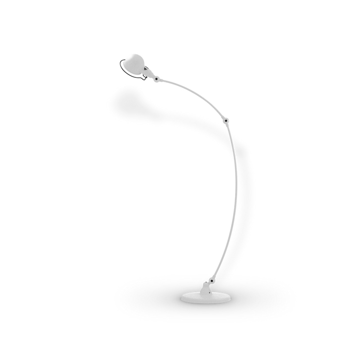 Signal Curved Arm Floor Lamp - SIC843 - Jielde - Floor Lamps - Glossy - Silver Grey - RAL9006 - HORNE