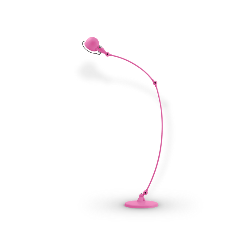 Signal Curved Arm Floor Lamp - SIC843 - Jielde - Floor Lamps - Glossy - Fuschia - RAL4008 - HORNE