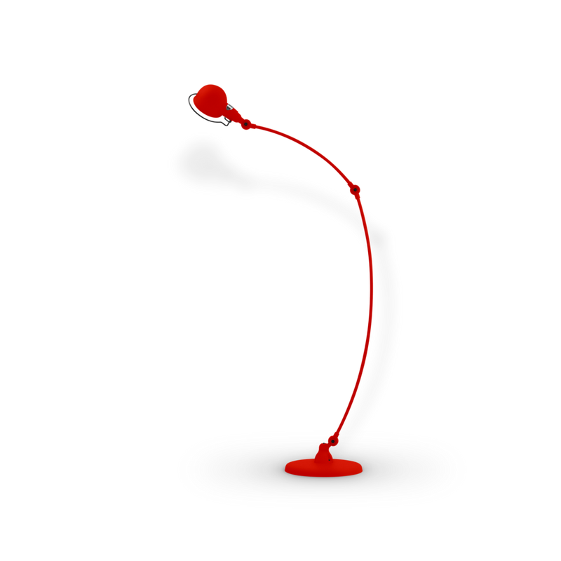 Signal Curved Arm Floor Lamp - SIC843 - Jielde - Floor Lamps - Glossy - Fuschia - RAL4008 - HORNE