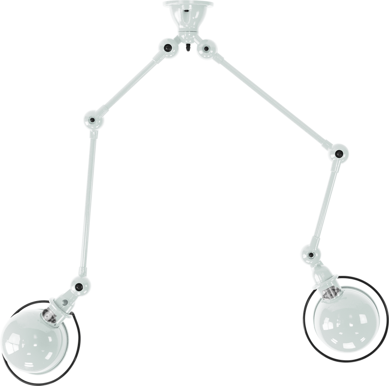 Loft Double - Arm Ceiling Light - SKY4224 - Jielde - Ceiling Lights - Glossy - Burgundy - RAL3005 - HORNE