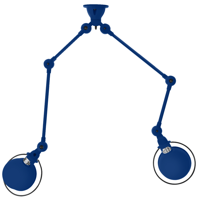 Loft Double - Arm Ceiling Light - SKY4224 - Jielde - Ceiling Lights - Glossy - Burgundy - RAL3005 - HORNE