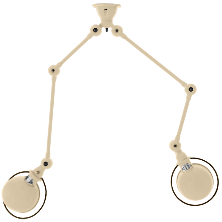 Loft Double - Arm Ceiling Light - SKY4224 - Jielde - Ceiling Lights - Glossy - Burgundy - RAL3005 - HORNE