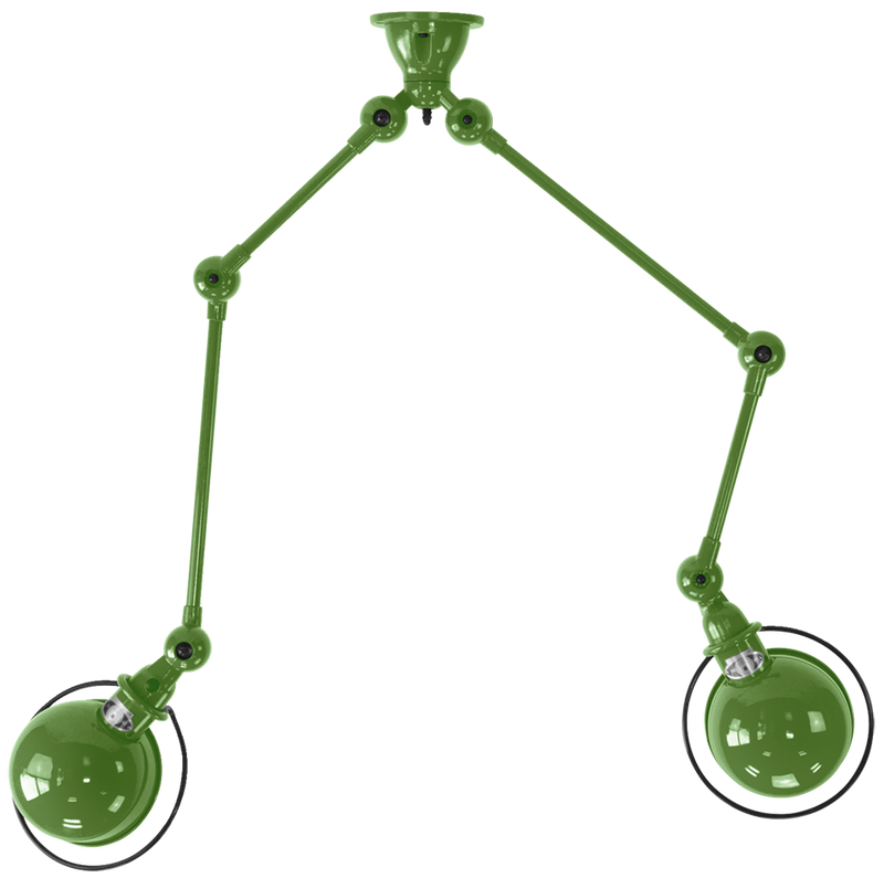 Loft Double - Arm Ceiling Light - SKY4224 - Jielde - Ceiling Lights - Glossy - Burgundy - RAL3005 - HORNE