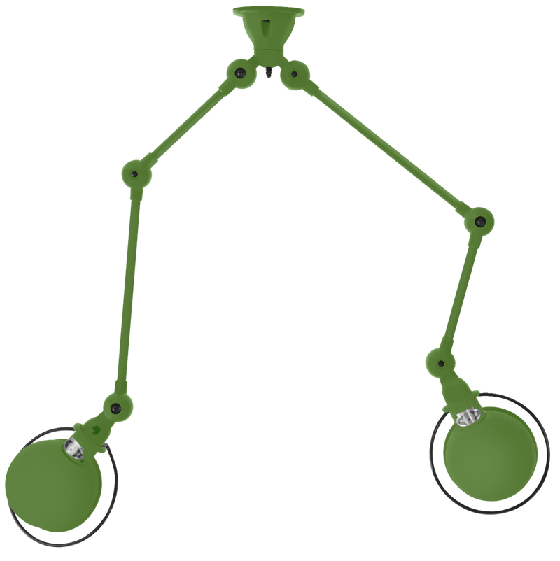 Loft Double - Arm Ceiling Light - SKY4224 - Jielde - Ceiling Lights - Glossy - Burgundy - RAL3005 - HORNE