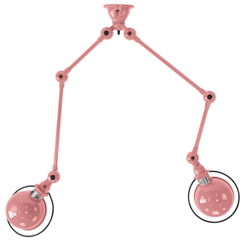 Loft Double - Arm Ceiling Light - SKY4224 - Jielde - Ceiling Lights - Glossy - Burgundy - RAL3005 - HORNE