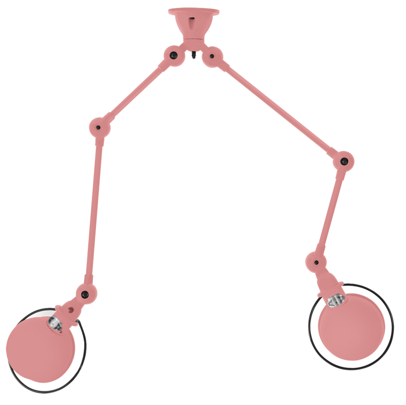 Loft Double - Arm Ceiling Light - SKY4224 - Jielde - Ceiling Lights - Glossy - Burgundy - RAL3005 - HORNE