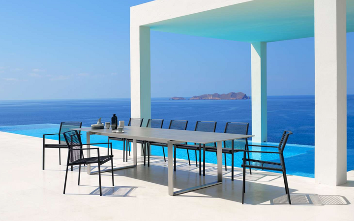 Edge Armchair - Cane Line - Outdoor Furniture - Add Taupe Cushion - HORNE