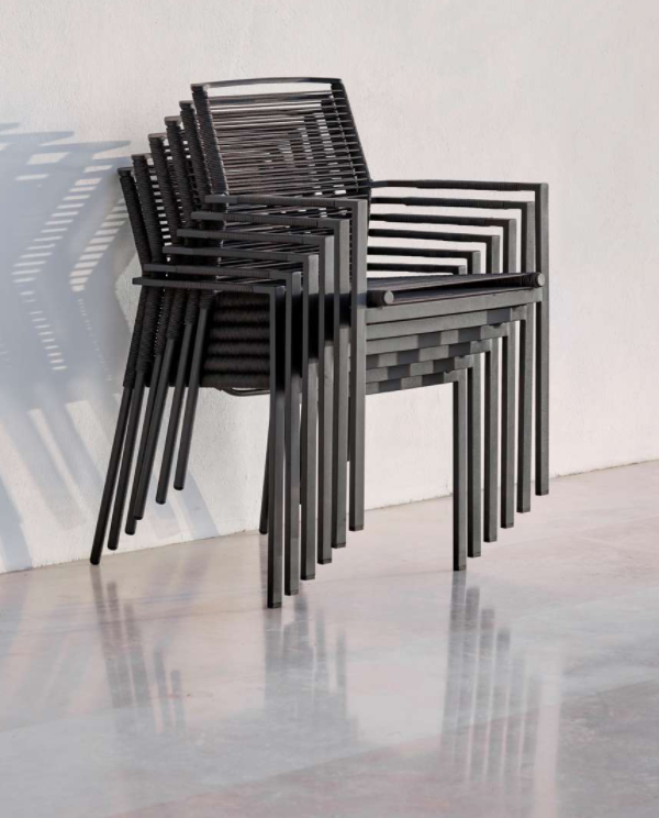 Edge Armchair - Cane Line - Outdoor Furniture - Add Taupe Cushion - HORNE