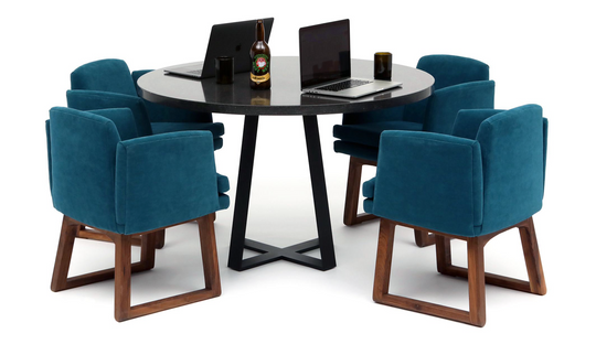Sea Smoke Table - Artless - Tables + Desks - Belgium Black - 36" dia - HORNE