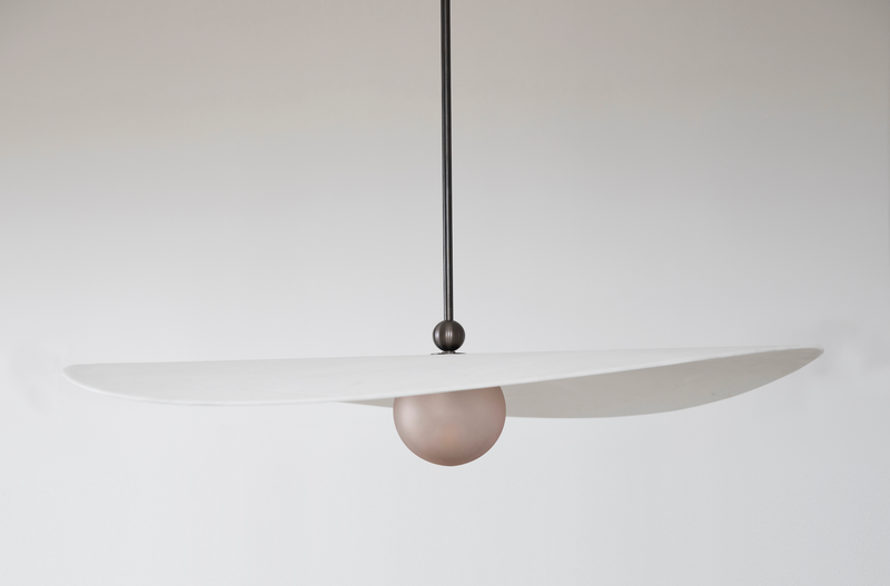 Myrna Hanging Pendant Light - Glass and Brass