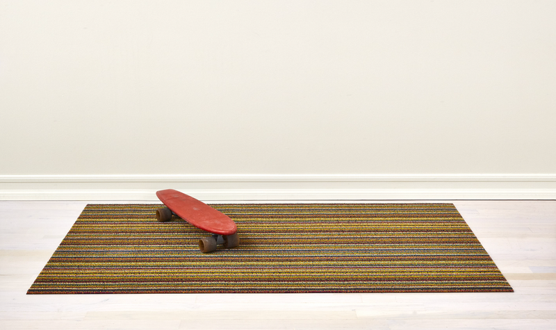 Skinny Stripe Shag Rug - Chilewich - Rugs - Turquoise - Doormat - HORNE