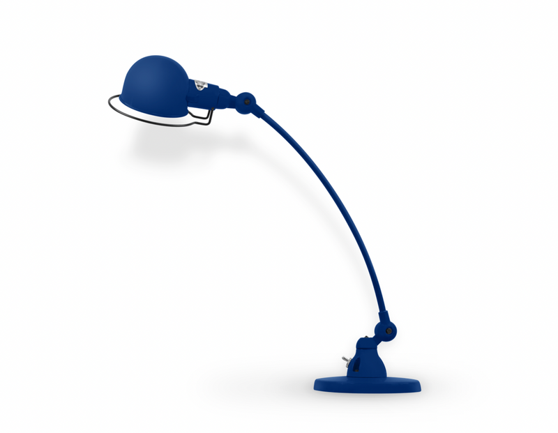 Signal Curved Arm Desk Lamp - SIC400 - Jielde - Table + Task - Matte - Blue - RAL5012 - HORNE