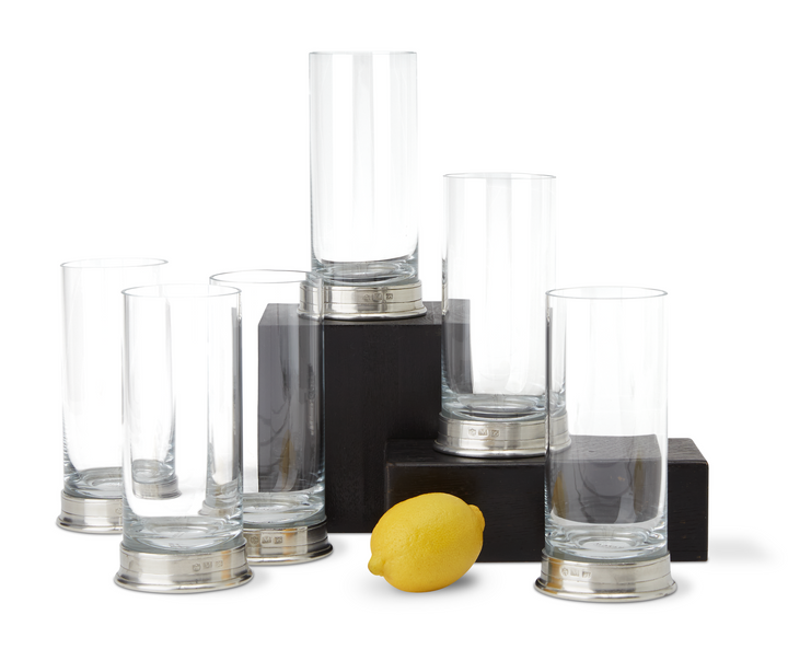 Luisa Highball Glass - Set of 2 - Match Pewter - Beer + Cocktail Glasses - HORNE
