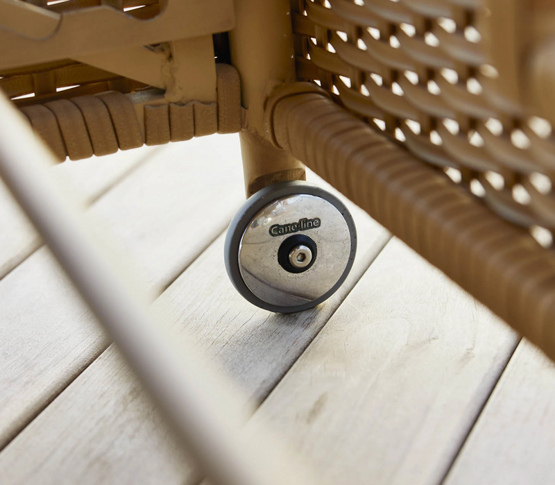 Rest Sunbed - Double - Cane Line - Outdoor Furniture - Natural Frame w/ Taupe Natté Cushion - HORNE