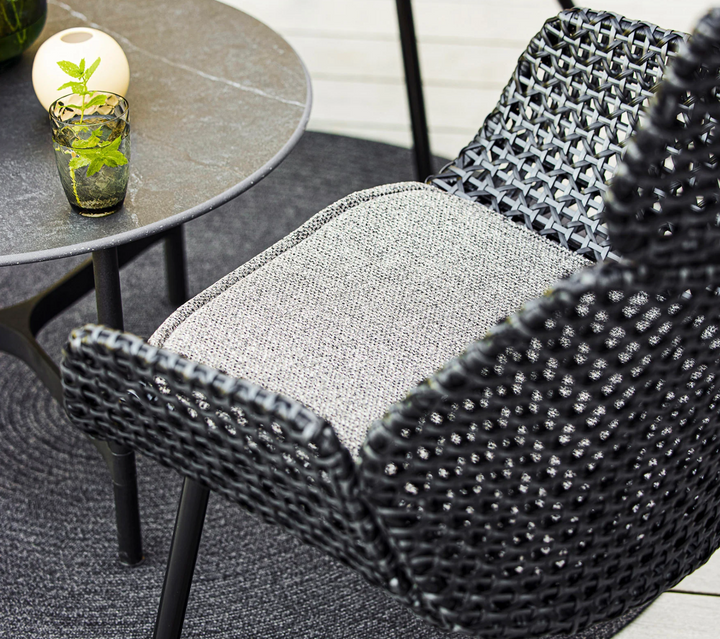 Vibe Highback Chair - Cane Line - Outdoor Furniture - Light Brown Wove - HORNE