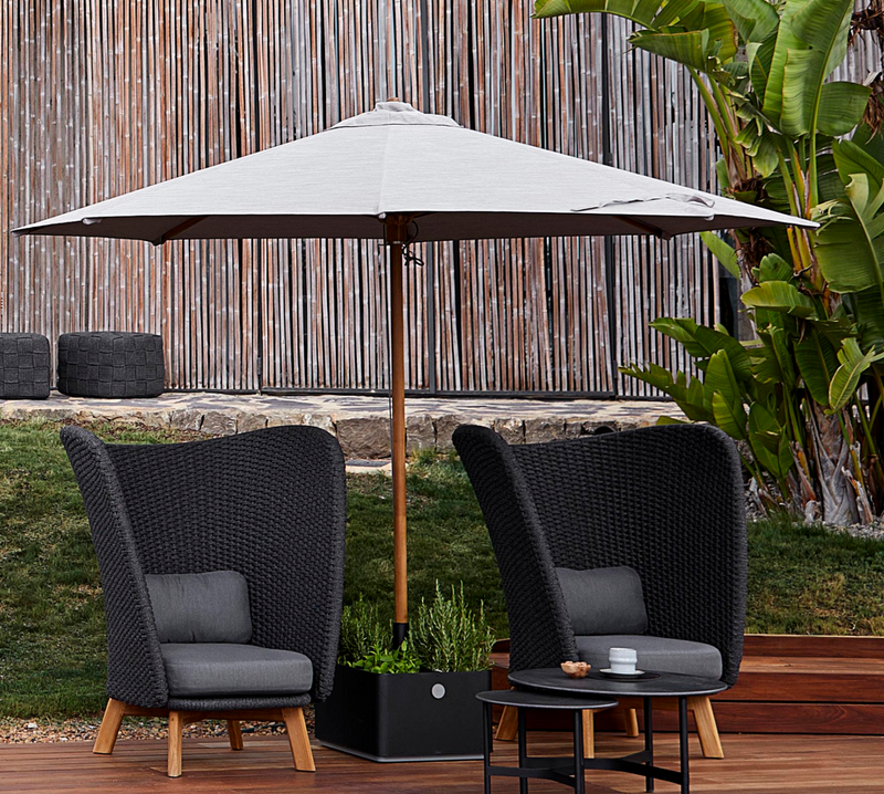Classic Parasol With Pulley System - Cane Line - Outdoor Furniture - Low - HORNE